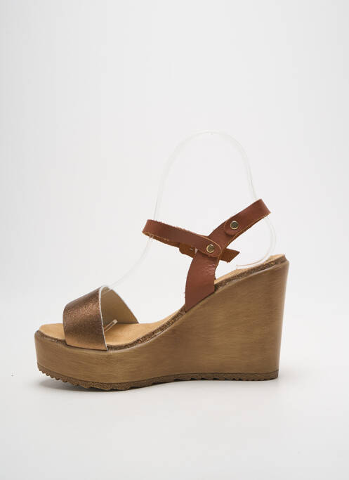 Sandale/Pantofi decupați maro AMOA femeie