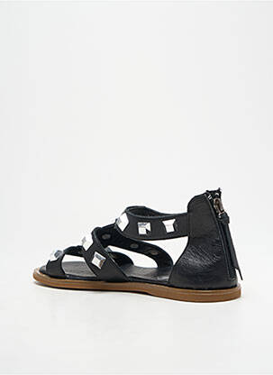 Sandale/pantofi decupați țesătură satinată toc plat până la 3 cm negru CARMELA femeie