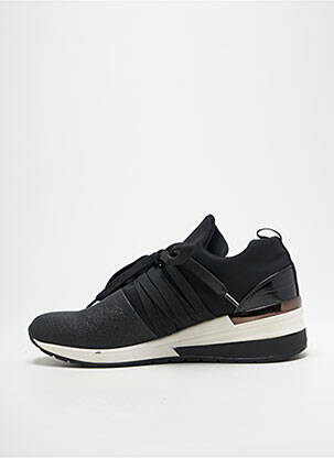 Adidași țesătură țesătură cu sclipici toc de 4 la 6 cm negru REQINS femeie