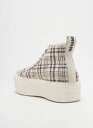 Adidași platformă toc de 4 la 6 cm bej NO NAME femeie