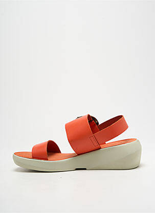 Sandale/pantofi decupați material neted toc de 4 la 6 cm portocaliu FLY femeie