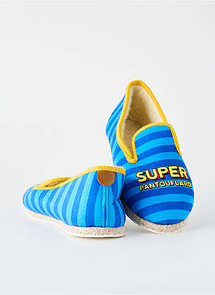 Papuci/pantofi de casă vârf rotund vârf rotund albastru CHAUSSE MOUTON bărbat