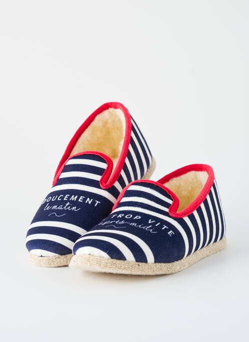 Papuci/Pantofi de casă albastru CHAUSSE MOUTON unisex