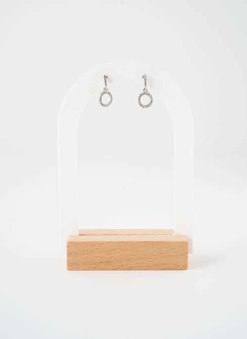 Cercei ornament oxid de zirconiu argintiu SATINE femme