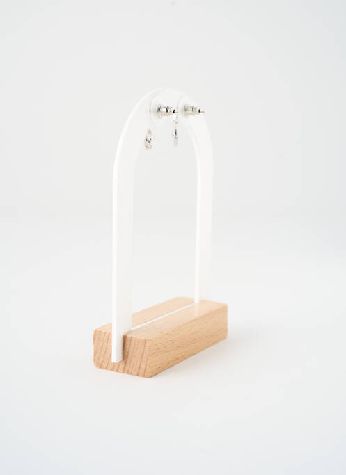 Cercei ornament oxid de zirconiu argintiu SATINE femme