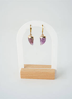 Cercei ornament piatră violet SATINE femeie