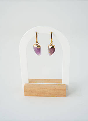 Cercei ornament piatră violet SATINE femeie