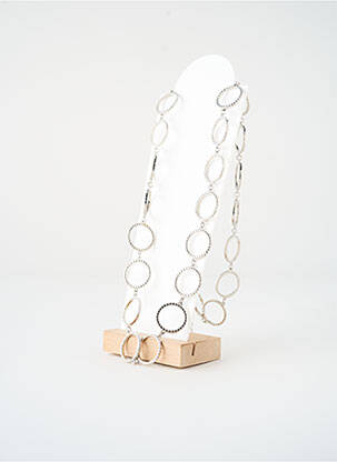 Colier lung argintiu SATINE femeie