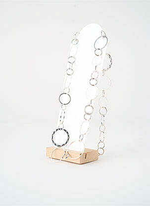 Colier lung argintiu SATINE femeie