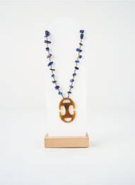 Colier ornament piatră albastru SATINE femme