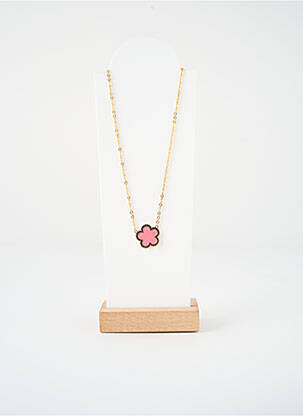 Colier materiale metalice roz VISSON femeie