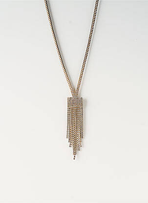 Colier lung ornament oxid de zirconiu auriu SATINE femeie