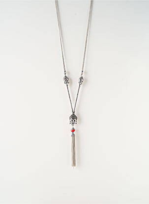 Colier lung argintiu SATINE femeie