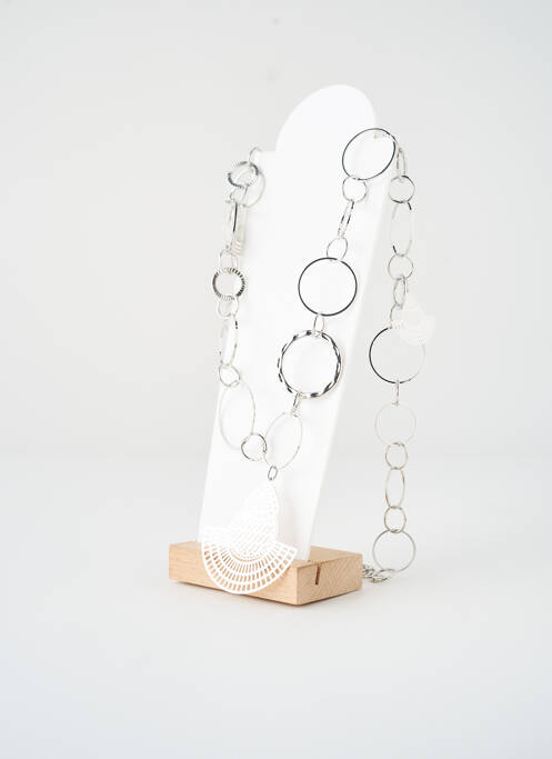 Colier lung argintiu SATINE femeie