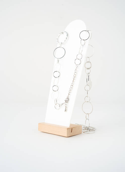 Colier lung argintiu SATINE femeie