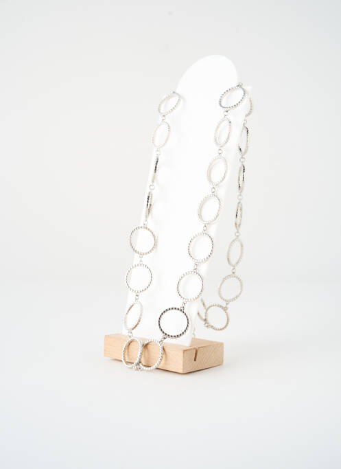 Colier lung argintiu SATINE femeie