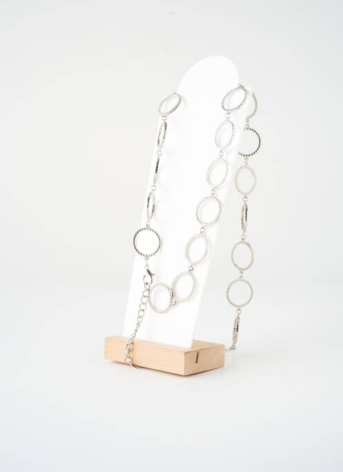 Colier lung argintiu SATINE femeie