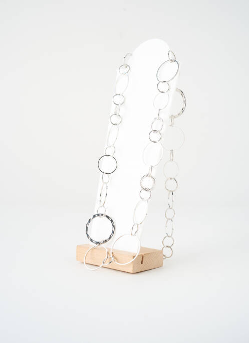 Colier lung argintiu SATINE femeie