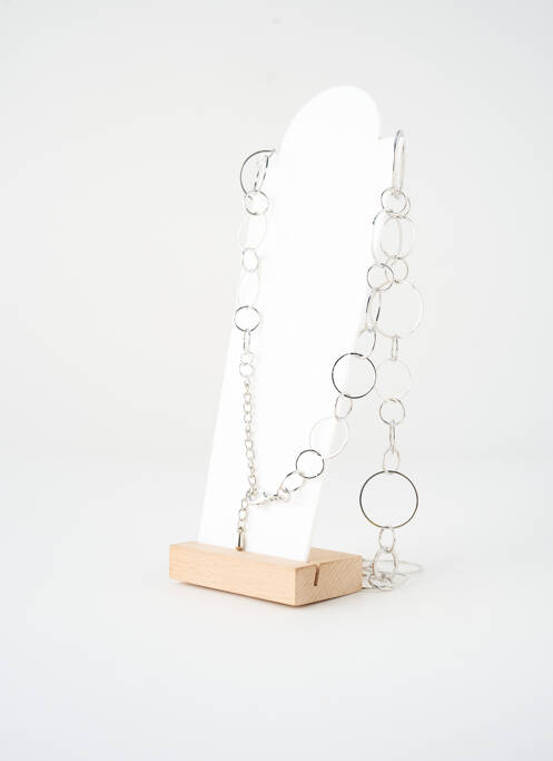 Colier lung argintiu SATINE femeie