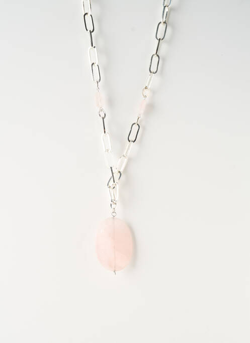 Colier lung argintiu SATINE femeie