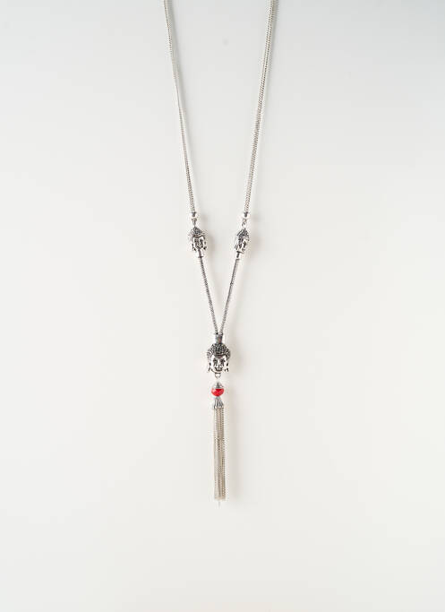 Colier lung argintiu SATINE femeie