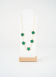 Colier materiale metalice verde VISSON femeie
