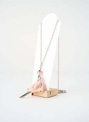 Colier lung roz SATINE femeie