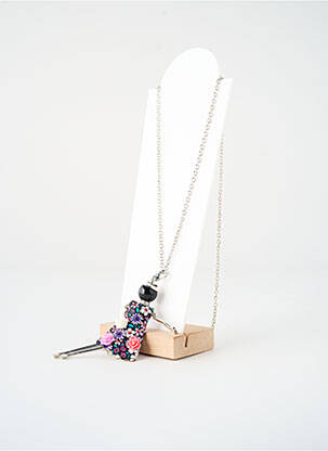 Colier lung argintiu SATINE femeie