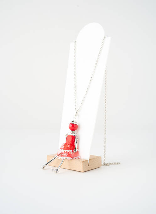 Colier lung roșu SATINE femeie