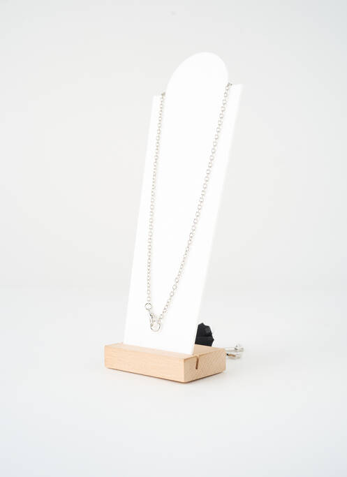 Colier lung negru SATINE femeie