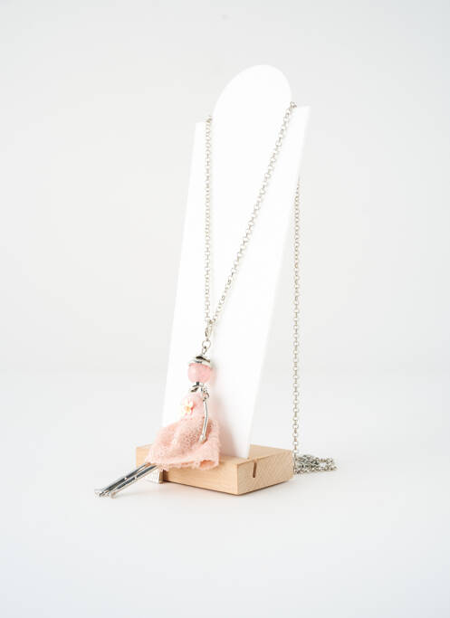 Colier lung roz SATINE femeie