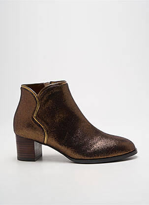 Botine/ghete vârf rotund toc de 4 la 6 cm auriu MELLOW YELLOW femeie