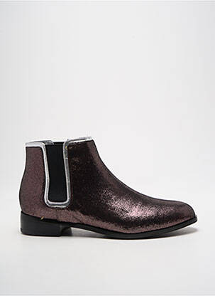 Botine/ghete țesătură satinată toc plat până la 3 cm maro MELLOW YELLOW femeie