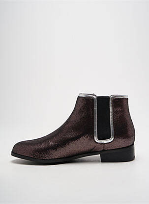 Botine/ghete țesătură satinată toc plat până la 3 cm maro MELLOW YELLOW femeie