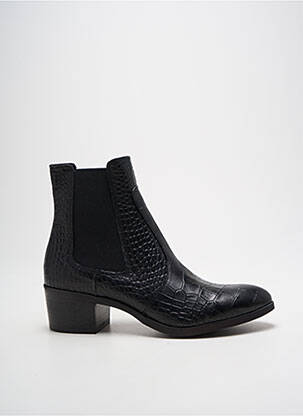 Botine/ghete țesătură satinată toc de 4 la 6 cm negru FELMINI femeie
