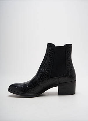 Botine/ghete țesătură satinată toc de 4 la 6 cm negru FELMINI femeie
