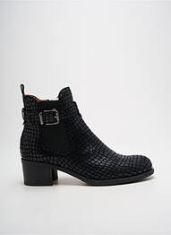 Botine/ghete țesătură satinată toc de 4 la 6 cm negru MAM'ZELLE femme