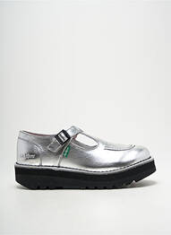 Derby-uri vârf rotund toc de 4 la 6 cm argintiu KICKERS femme