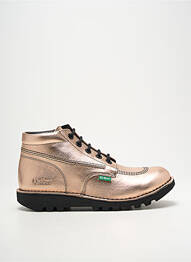 Botine/ghete material neted toc plat până la 3 cm roz KICKERS femeie