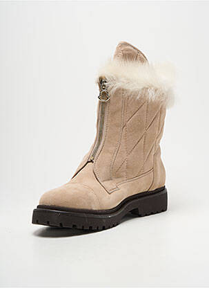 Botine/ghete umplută toc plat până la 3 cm bej MONCLER femeie