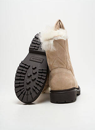 Botine/ghete umplută toc plat până la 3 cm bej MONCLER femeie