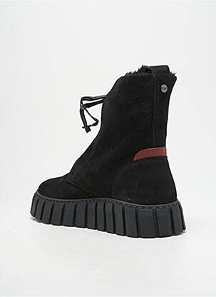 Botine/ghete umplută toc de 4 la 6 cm negru BUFFALO femeie