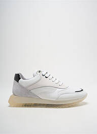 Adidași țesătură satinată toc plat până la 3 cm alb BRONX femme
