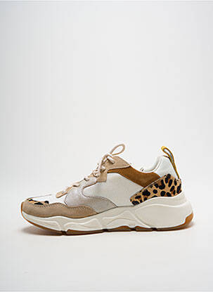 Adidași vârf rotund toc de 4 la 6 cm alb ZERO CENTCINQ femeie