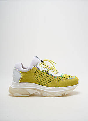 Adidași vârf rotund toc de 4 la 6 cm galben BRONX femeie