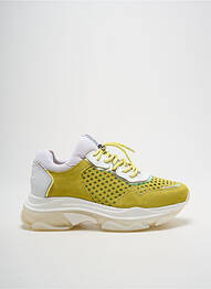 Adidași vârf rotund toc de 4 la 6 cm galben BRONX femme