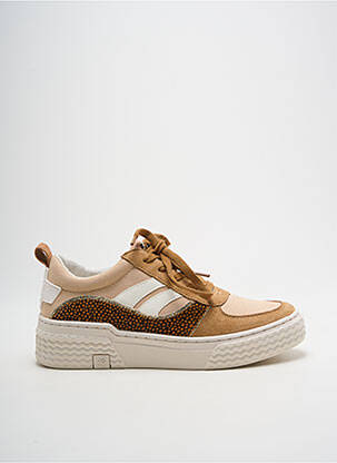 Adidași vârf rotund toc de 4 la 6 cm bej PALLADIUM femeie