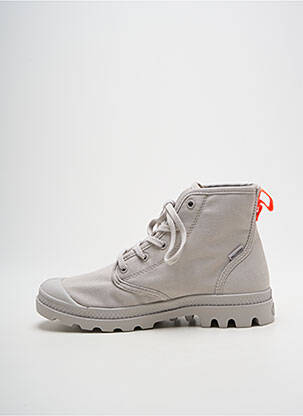 Adidași vârf rotund toc plat până la 3 cm gri PALLADIUM femeie