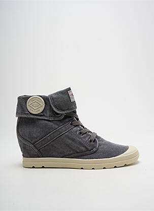 Adidași toc platformă toc de 4 la 6 cm gri PALLADIUM femeie