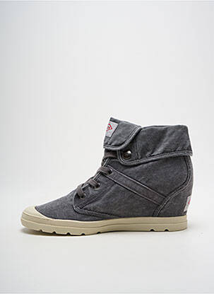 Adidași toc platformă toc de 4 la 6 cm gri PALLADIUM femeie